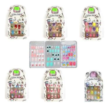 Imagem de Kit 120 Unhas Postiças Kids Infantil Teen - Discoteen