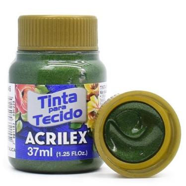 Imagem de Tinta para Tecido Acrilex Metálica 37ml, 545 - VERDE OLIVA