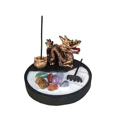 Imagem de Kit Zen Redondo C/ Dragao Chines PQ e Incensario Miniatura - Decore Ca