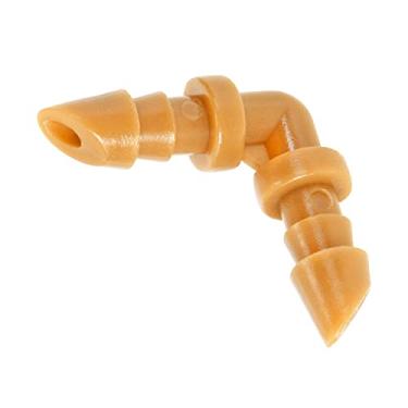 Imagem de Mini Skater Cotovelos farpados de 0,6 cm perfeito para sistema de irrigação por gotejamento, canteiros de flores, hortas, jardins de ervas 100 peças/saco (marrom)