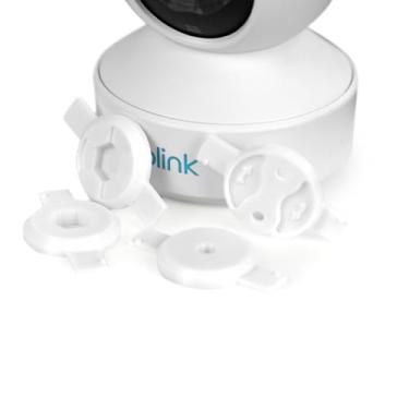 Imagem de SplashNColor Placas de suporte de montagem T-Bar para câmeras inteligentes Reolink E1 Pro, Zoom E1 e E1, pacote com 4 com opção de montagem de tripé e orifícios de montagem espaçados de fábrica -