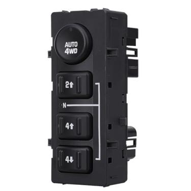 Imagem de Obaee Interruptor de caixa de transferência 4WD botão de tração 4x4 compatível com Chevy Chevrolet Silverado Suburban Tahoe Avalanche 2003-2007 GMC Yukon Sierra Cadillac Escalade substituição OEM 15164520 19259313