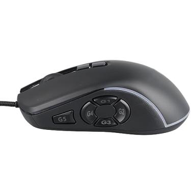Imagem de Mouse para Jogos Com Fio Com 10 Botões Laterais Programáveis, Mouse de Atalho Ajustável de 800-7200DPI 6 DPI, Mouse para Jogos de Escritório Multimodo Ajustável Com Luz de Fundo