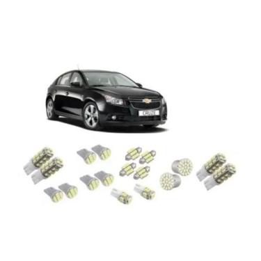 Imagem de Kit 18 Lampadas Leds Pingo Teto Placa Re Chevrolet Cruze - Blue Lion