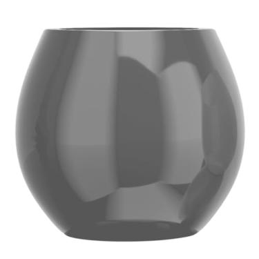 Imagem de Vaso Fibra De Vidro Decoração 40cm Estilo Vietnamita Plantas (Cinza Escuro)