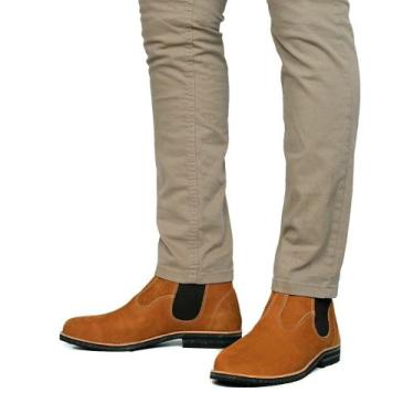 Imagem de Bota Botina de Couro Bico Redondo Sola Pneu Barato - NEWCOMFORT BOTINA