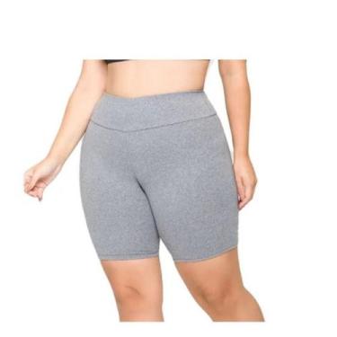 Imagem de Short Feminino Plus Size Cintura Alta em Suplex Poliéster - Fasciniun 