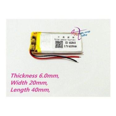 Imagem de Bateria 650mah Intercomunicador 6 Riders V6 1200 2 Fios 602040 - KMIG