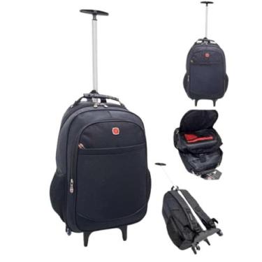 Imagem de Mochila De Rodinhas Escolar Trabalho Espaçosa Reforçada - CBF
