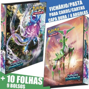 Imagem de Pasta Fichário Álbum Pokémon Forças Temporais Capa Dura com 10 folhas 