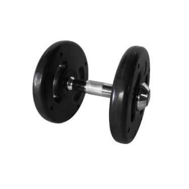 Imagem de Dumbbell Injetado com Pegada Cromada Academia Fitness 12kg - ANILHAS F