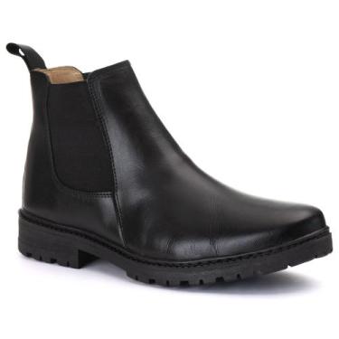 Imagem de Butina Chelsea em Couro Masculino - AC Ferraz Boots, Preto, 42