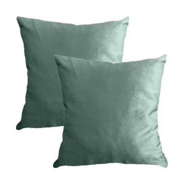 Imagem de Kit 2 Capas para Almofada em Veludo Liso Quadrada 60x60 Várias Cores -