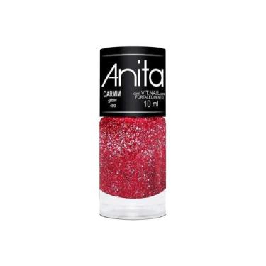 Imagem de Esmalte Glitter Carmim Anita 10Ml - ANITA COSMÉTICOS