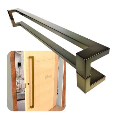 Imagem de Puxador Portas Duplo Aço Inox Antique Ouro Velho Grécia 1,50 m para portas: pivotantes/madeira/vidro temperado/porta alumínio e portões