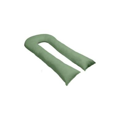 Imagem de Travesseiro Gigante Formato U 140x70cm Happy Line, Verde claro