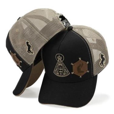 Imagem de Boné Religioso Estilo Country Trucker Nossa Senhora Aparecida - Pampas