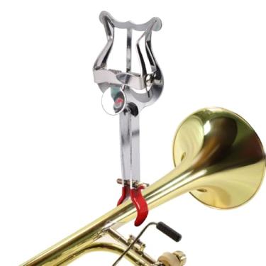 Imagem de Clipe de lira de trombone para trompete, trombone, clipe de partitura, clipe de lira, clipe de música, suporte para músicos de trombone