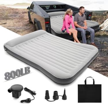 Imagem de Epltion Tesla Cybertruck Colchão de ar para cama com bomba - Ajuste personalizado para acessórios Cybertruck 2024-2025 Colchão portátil para casa, barraca, acampamento e convidados, viagens,