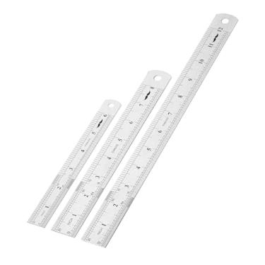 Imagem de Mr. Pen - Réguas de aço inoxidável, 3 peças, 15 cm, 20 cm, 30 cm