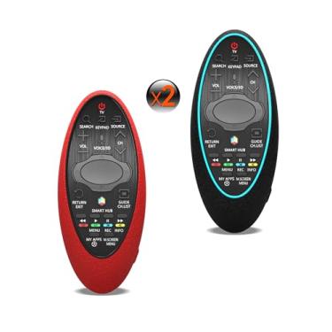 Imagem de Capa protetora vermelha e preta de silicone para Samsung para controle remoto LG Brand 2 em 1 BN59-01185F/01185D/01184D/01182D/01181D/07469A/07557A/01185A (apenas capa)