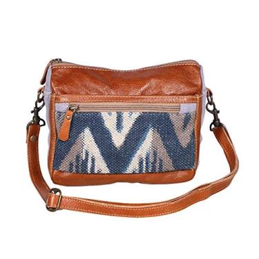 Imagem de Bolsa transversal Myra Bags Indigo Charm Canvas, couro e tapete S-1919