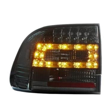 Imagem de Lâmpada traseira de estilo de carro compatível com Porsche Cayenne 2002-2007 Luz traseira LED DRL Freio reverso acessórios automotivos(Blackening Left+right pair)