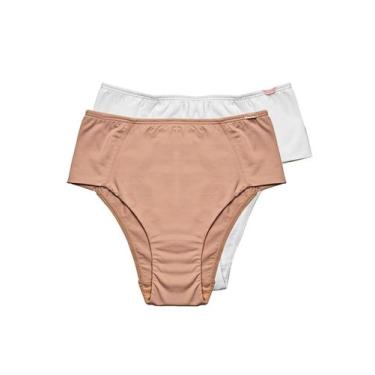 Imagem de Kit com 2 Calcinhas Alta Hope 33860 Colorido, Branco, G