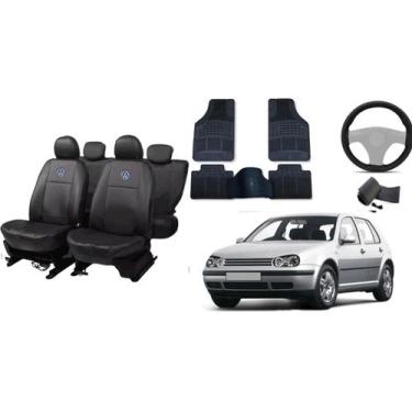 Imagem de Kit Capa de Bancos Golf 00-06 com Tapete e Volante - Aero print