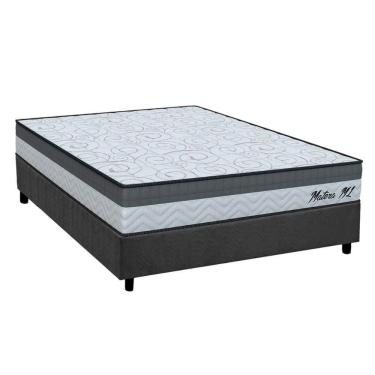 Imagem de Conjunto Box Casal: Colchão Espuma Ortho D33 Matera Ml + Base Crc Suede Gray (138x188)