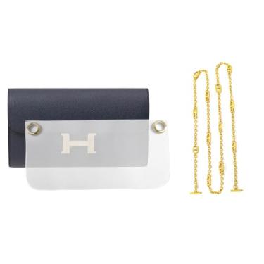 Imagem de YESIKIMI Kit de conversão para Kelly carteira longa Constance carteira longa transparente inserção de silicone com corrente Kelly carteira inserção de alça presente para ela, Dourado, Calcinha