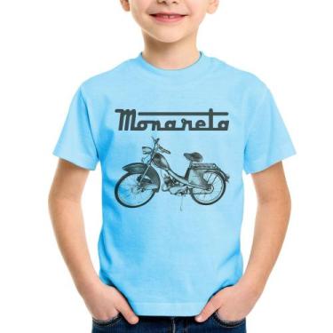 Imagem de Camiseta Infantil Ciclomotor Monareta - Foca na Moda, Azul bebê, 4