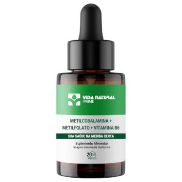 Imagem de Vitamina B12 1mg + B9 1mg + B6 15mg Sublingual em Gotas 20ml Vida Natural Prime
