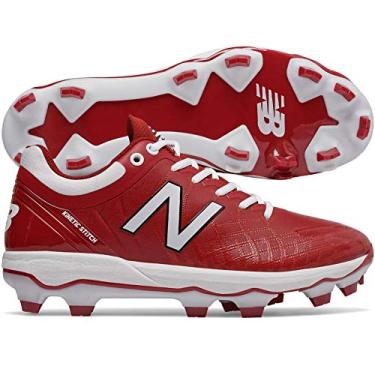 Imagem de New Balance Tênis de beisebol masculino 4040 V5 TPU moldado, Castanho/Branco, 14