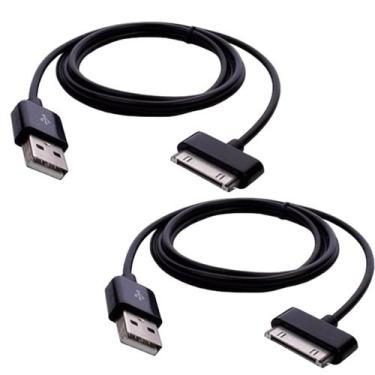 Imagem de Kit 2 Cabo Carregador USB Tablet Para Samsung Tab P1000 3110 P3100 P51