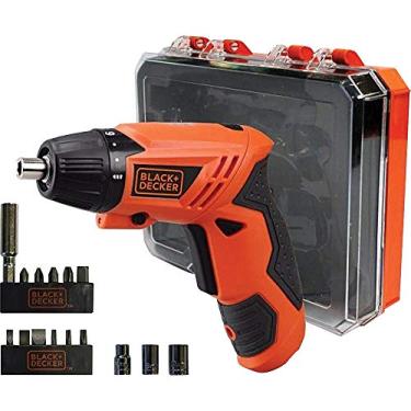 Imagem de BLACK+DECKER Kit Parafusadeira a Bateria 6,3mm Com 15 Acessórios para Ferramentas, Modelo KC4815K, Carregador Bivolt, 4,8V