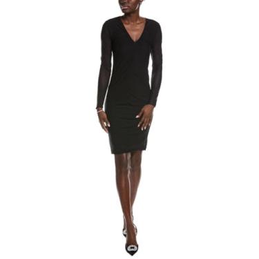 Imagem de BOSS Vestido feminino Ebec Midi Mesh, Groselha preta, M