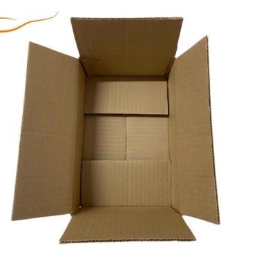 Imagem de Caixa de Papelão SemiKraft 20x13x6 Pra Organização e Envios de E-comme