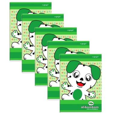 Imagem de Kit 5 Cadernos 80 Folhas Com Pautas Costurado Capa Dura Reforçado Peda