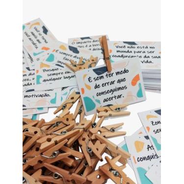 Imagem de Kit 100 Tags Frases Motivacionais Para Bebida Com Pregador - Nicolados