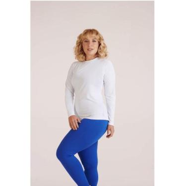 Imagem de Camiseta Manga Longa Lupo Repelente UV Adulto - Feminina, GG, Branco