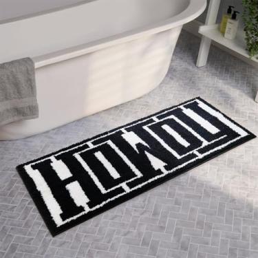 Imagem de RoomTalks Tapete Howdy lavável cowboy country rústico sudoeste 2x5 tapete de banheiro antiderrapante tapete de banho extra longo, Wild West Rodeo Texas tapetes para quarto cozinha entrada corredores