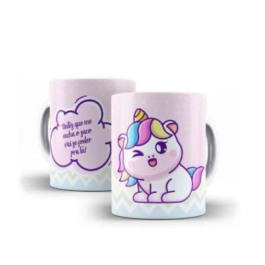 Imagem de Caneca Porcelana Divertida Unicórnio Presente Criativo 01 - Villa Cane
