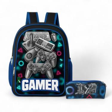 Imagem de Mochila Infantil Escolar Bolsa Masculina Criança Menino Reforçado + Es