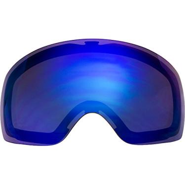 Imagem de ZERO TECH BASE Lente de substituição compatível com óculos de neve Oakley Lentes espelhadas intercambiáveis FLIGHT DECK M Azul espelhado