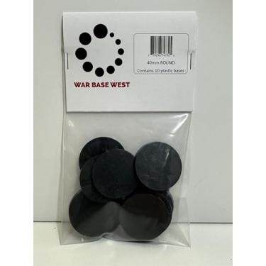 Imagem de WAR BASE WEST 40mm Round Plastic Gaming Bases, Pack of 10, Compatible with Warhammer 40K and Age of Sigmar