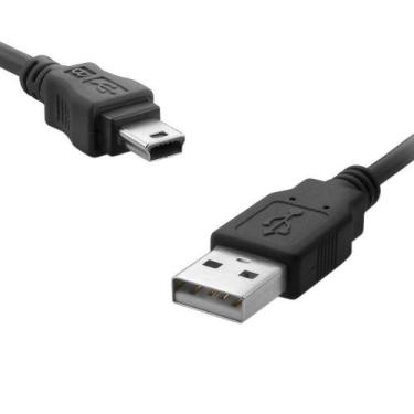 Imagem de Cabo USB 2.0 (Macho) x Mini USB 5 Pinos (Macho) para Centrais Intelbrá