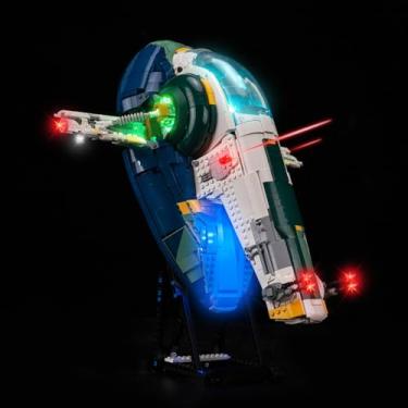 Imagem de LocoLee Light kit Compatible with Lego 75409 Jango Fett's Firespray-Class Starship - No Model Only Light, LED Lighting Accessories Compatible with Lego 75409 (Standard Version)