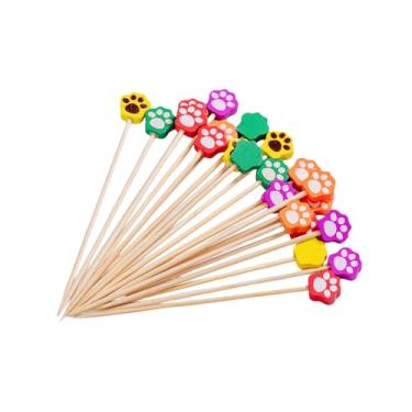 Imagem de Generic Espetos De Bambu Descartáveis Cat Paw, Naturais E Ecológicos Para Aperitivos, Coquetel Palitos Frutas, Sanduíche, Sobremesa, Longos Festa Aniversário, Decoração Comida Restaurante