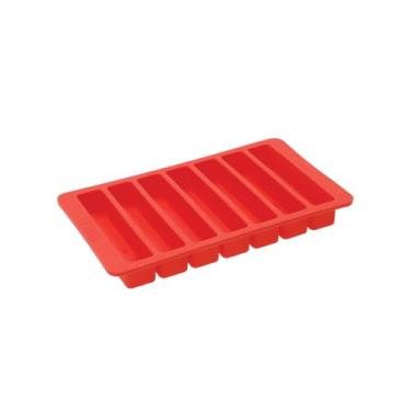 Imagem de Built Bandeja de cubo de gelo para garrafa de água, livre de BPA, silicone flexível de liberação fácil, vermelha, 19,5 x 11,5 cm